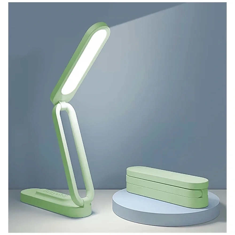 NEW Set of 2 - Mint Green LED Desk Portable Lamp & Battery Operated Rechargeable